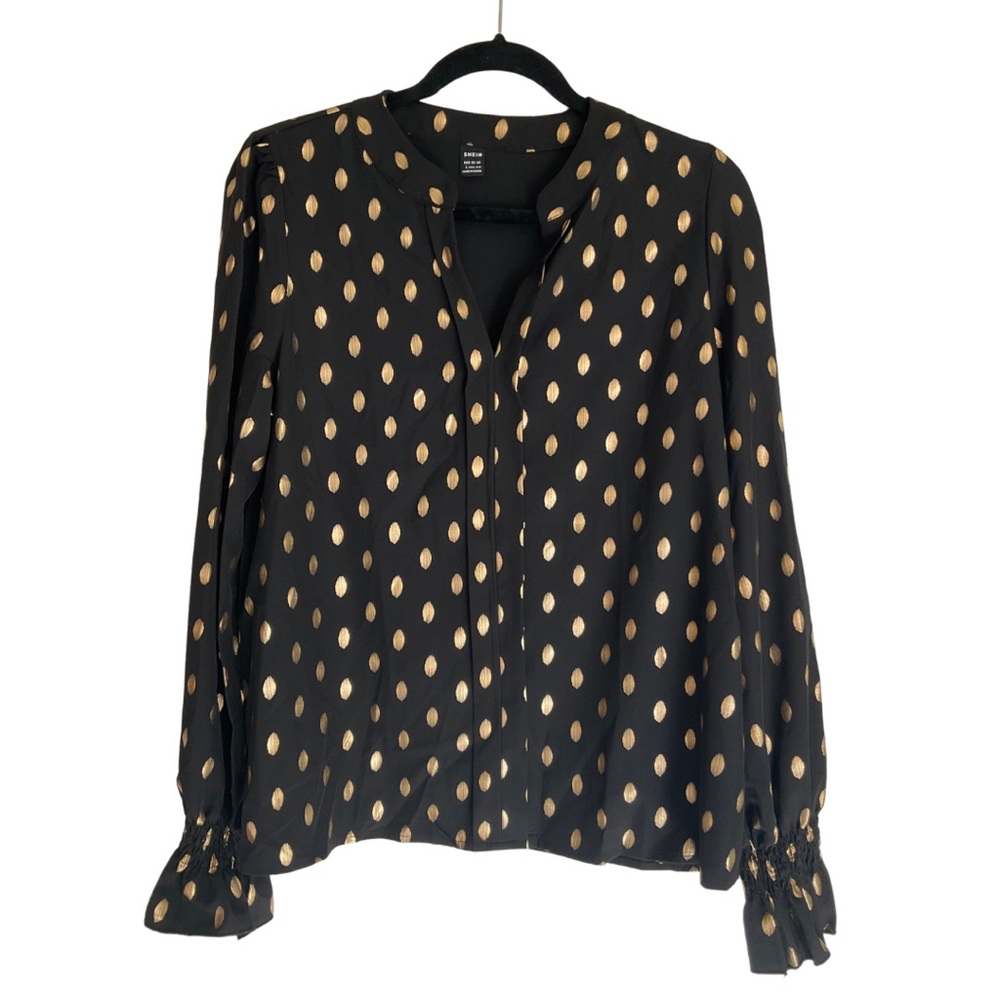 SHEIN Black & Gold Blouse